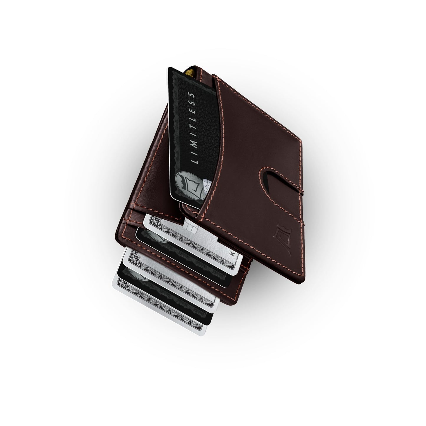 Slim Leather Money Clip Wallet With RFID Protection