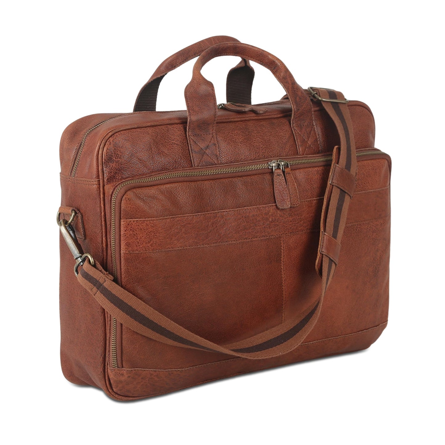 Leather Laptop Messenger Briefcase Bag