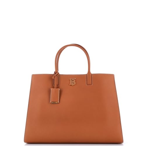 Medium Leather Structured Tote Bag