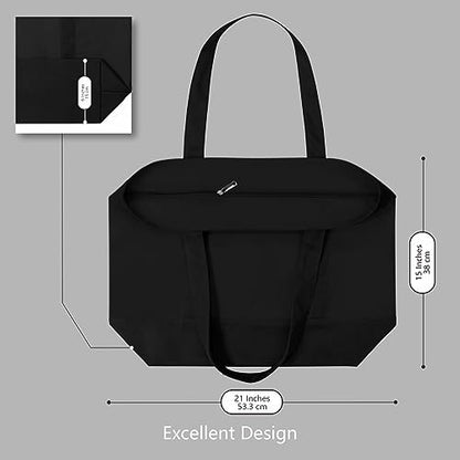 Canvas Tote Bag With External Pocket