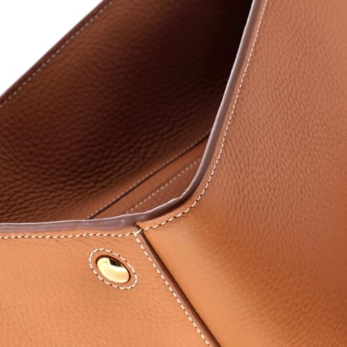 Medium Leather Structured Tote Bag