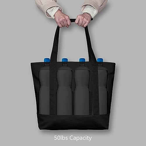 Canvas Tote Bag With External Pocket