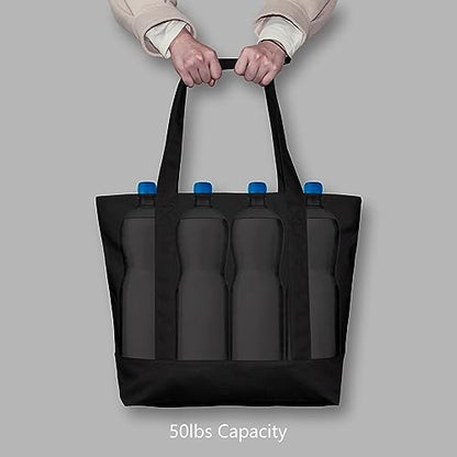 Canvas Tote Bag With External Pocket