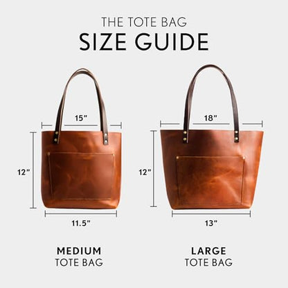 Classic Leather Medium Tote Bag