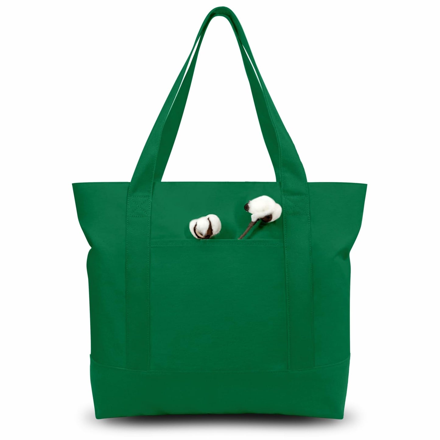 Canvas Tote Bag With External Pocket