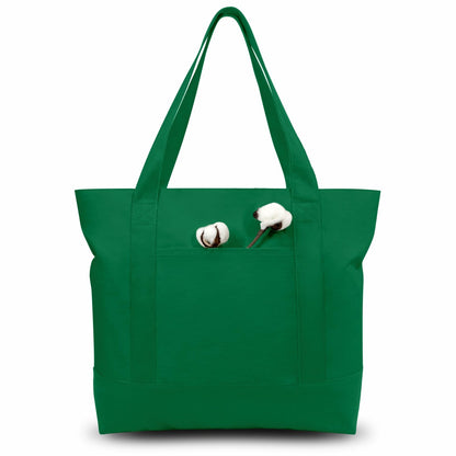 Canvas Tote Bag With External Pocket
