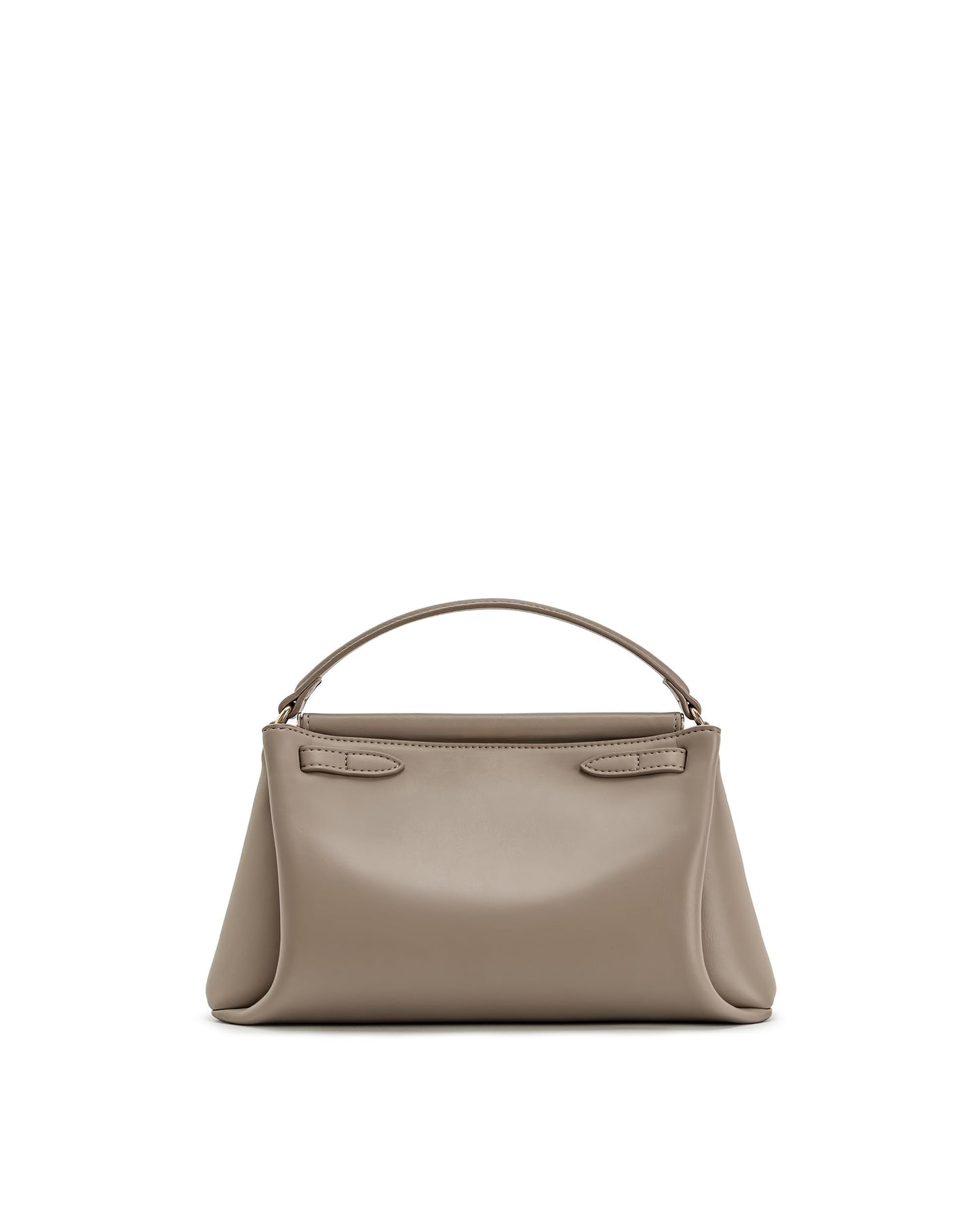 Top Handle Leather Bag With Structured Silhouette