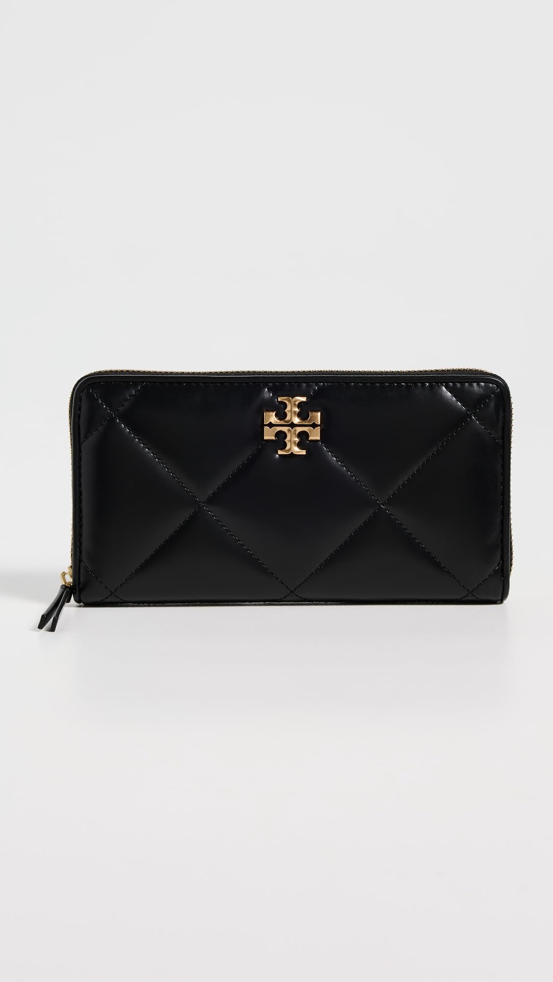Quilted Zip Continental Leather Wallet