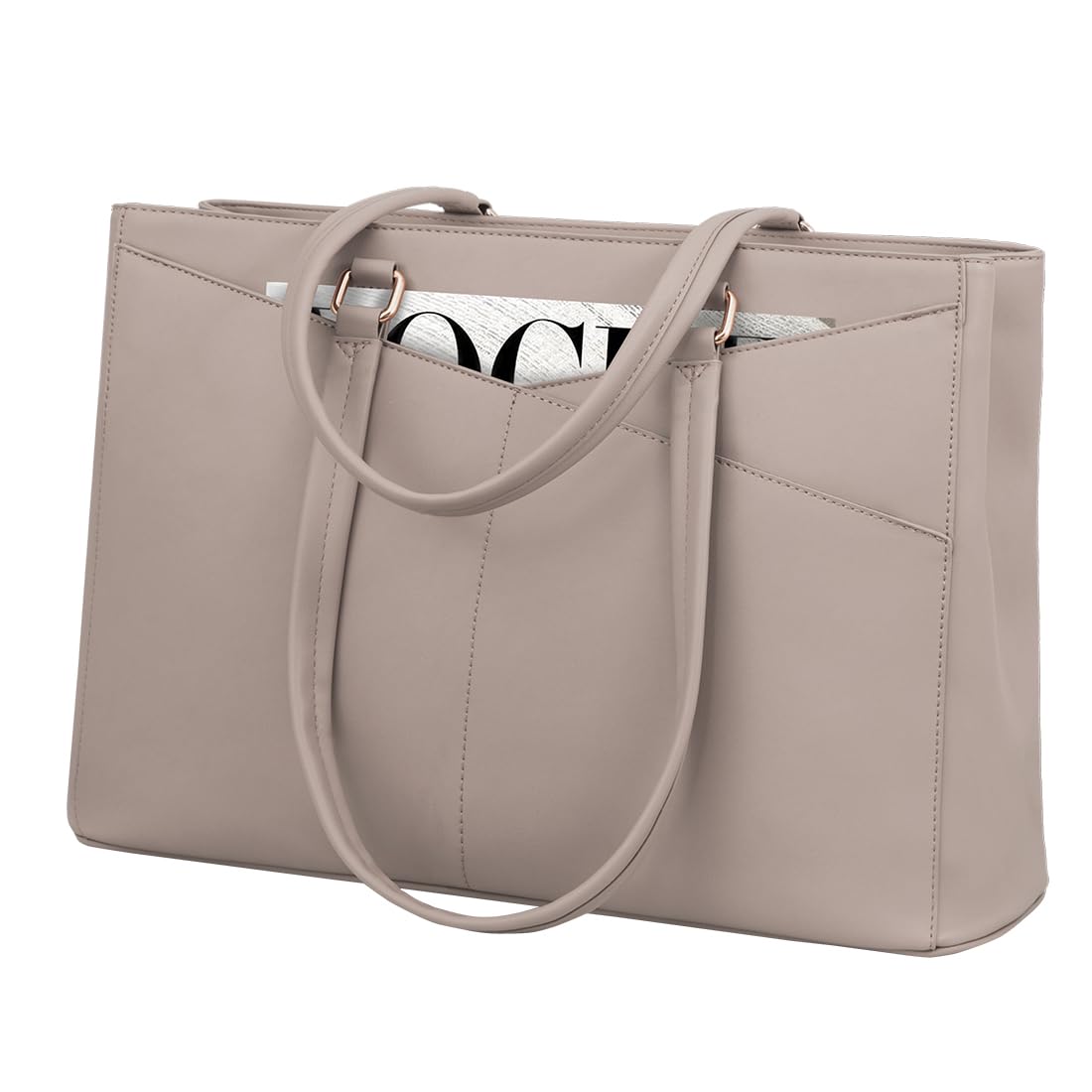 Waterproof Leather Laptop Tote Bag