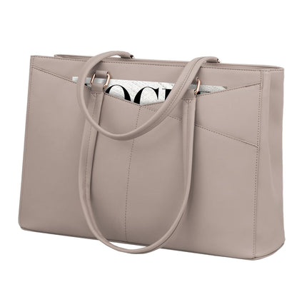 Waterproof Leather Laptop Tote Bag