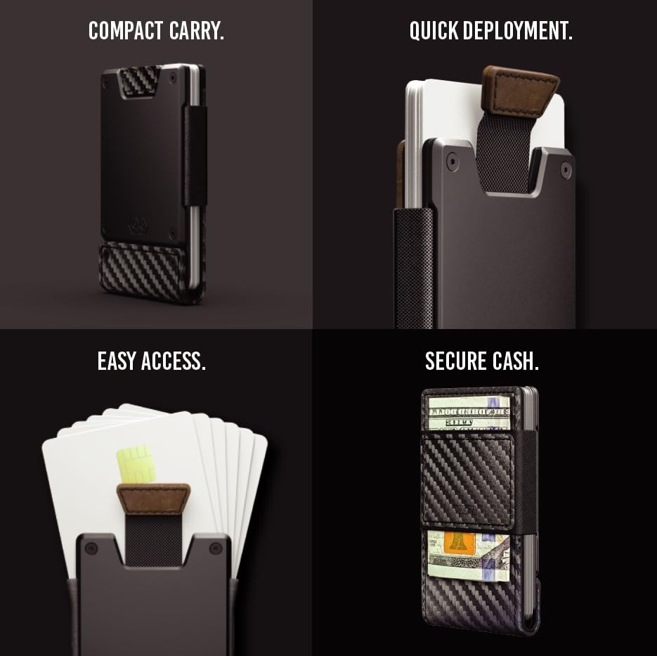 Slim RFID Leather Wallet With Card Pull Strap
