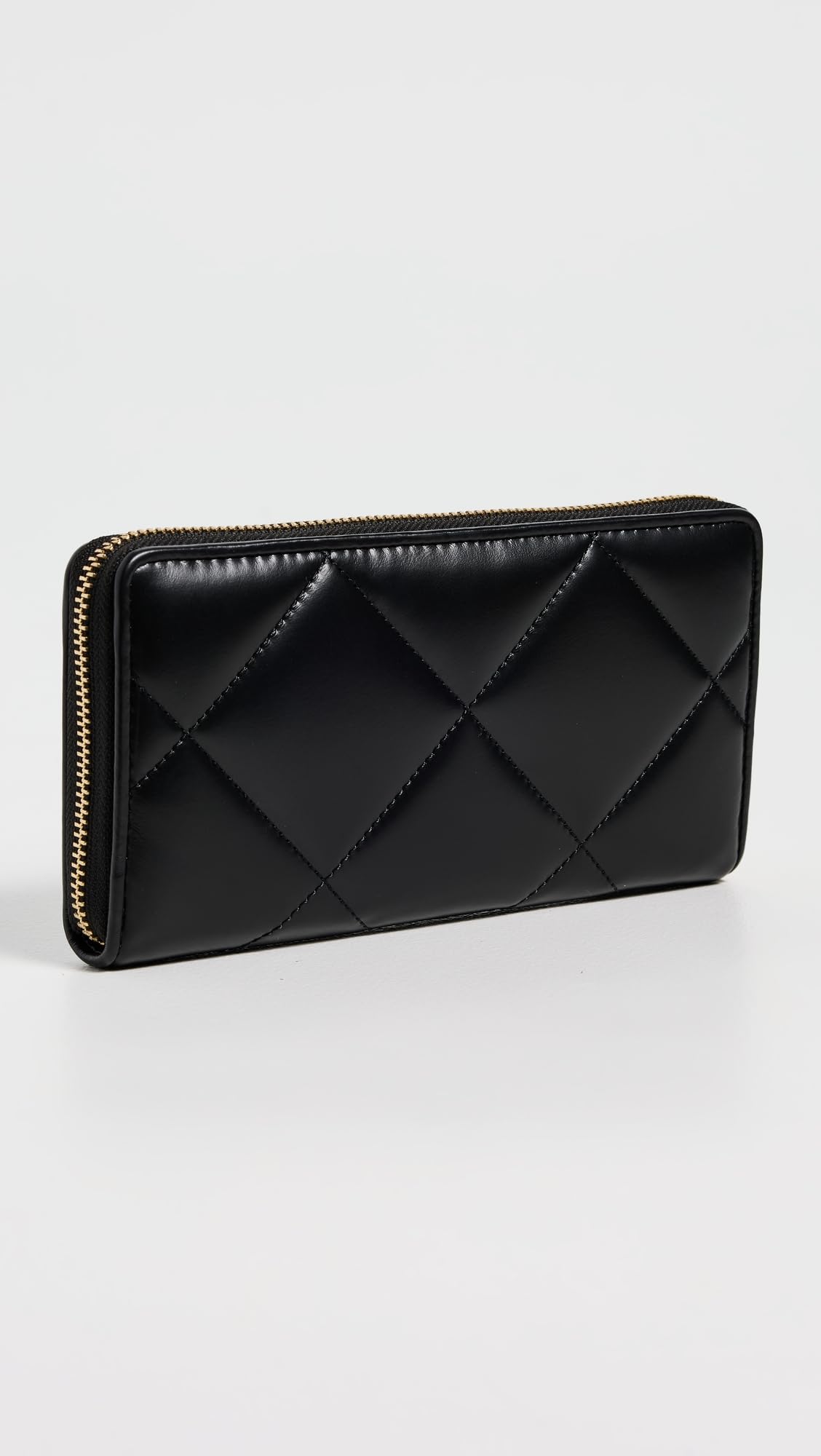 Quilted Zip Continental Leather Wallet
