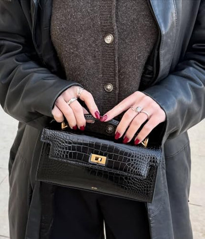 Structured Top Handle Mini Satchel Bag