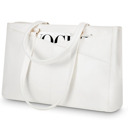 Waterproof Leather Laptop Tote Bag