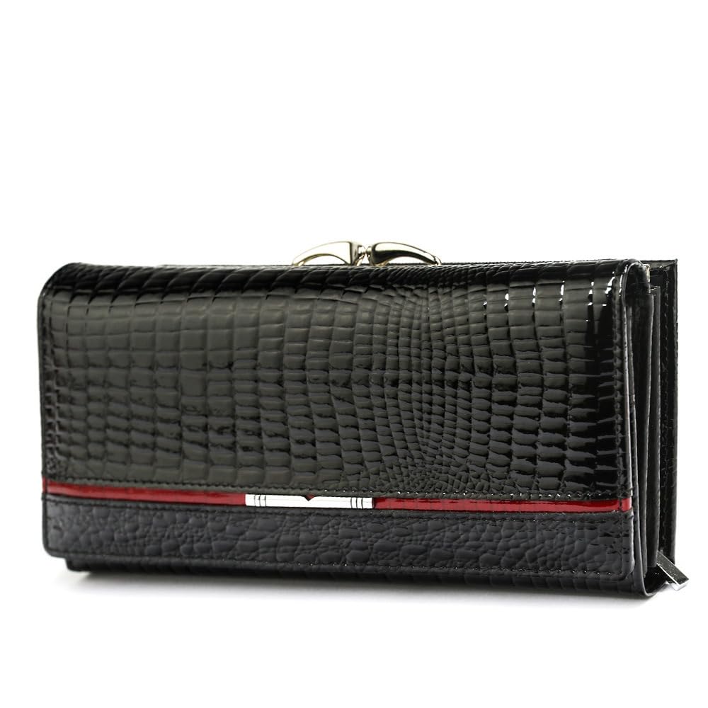 Slim Leather Trifold Wallet With Card Holder