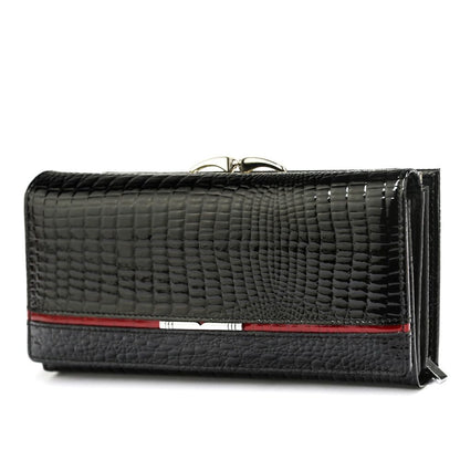Slim Leather Trifold Wallet With Card Holder
