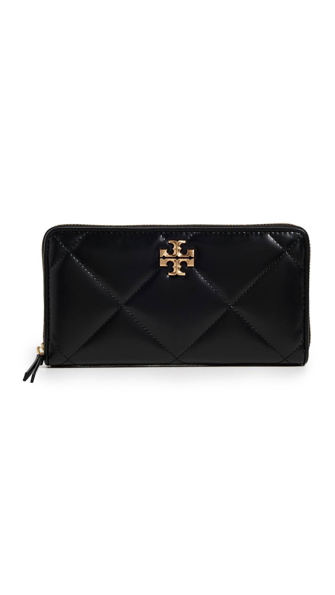 Quilted Zip Continental Leather Wallet