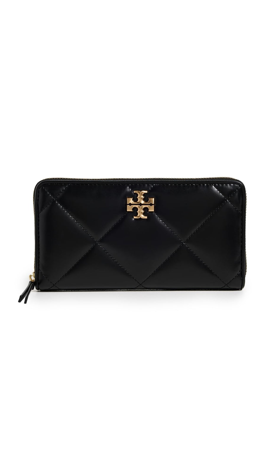 Quilted Zip Continental Leather Wallet