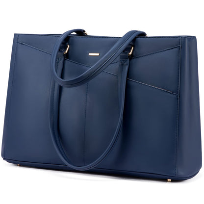 Waterproof Leather Laptop Tote Bag