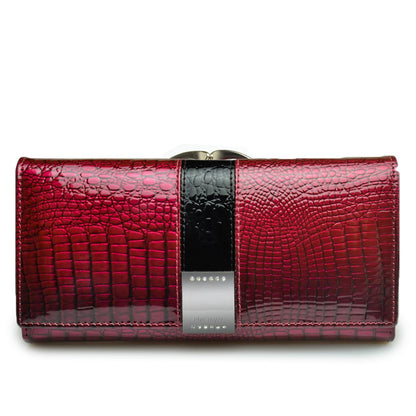 Slim Leather Trifold Wallet With Card Holder