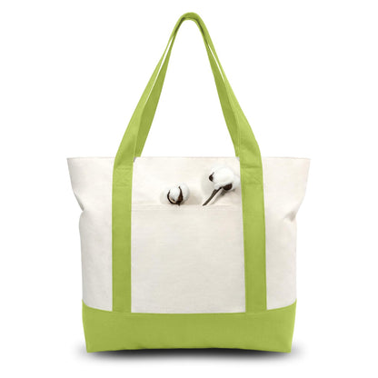 Canvas Tote Bag With External Pocket