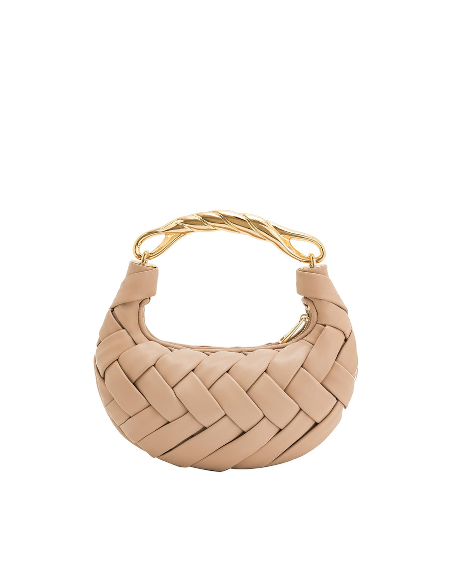 Woven Texture Top Handle Handbag