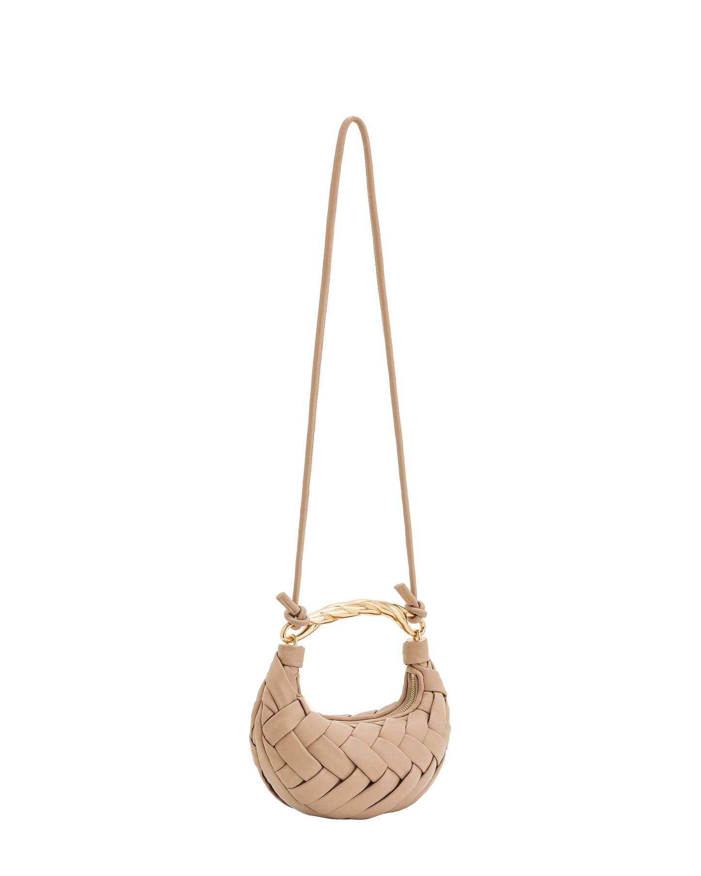 Woven Texture Top Handle Handbag