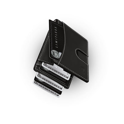 Slim Leather Money Clip Wallet With RFID Protection