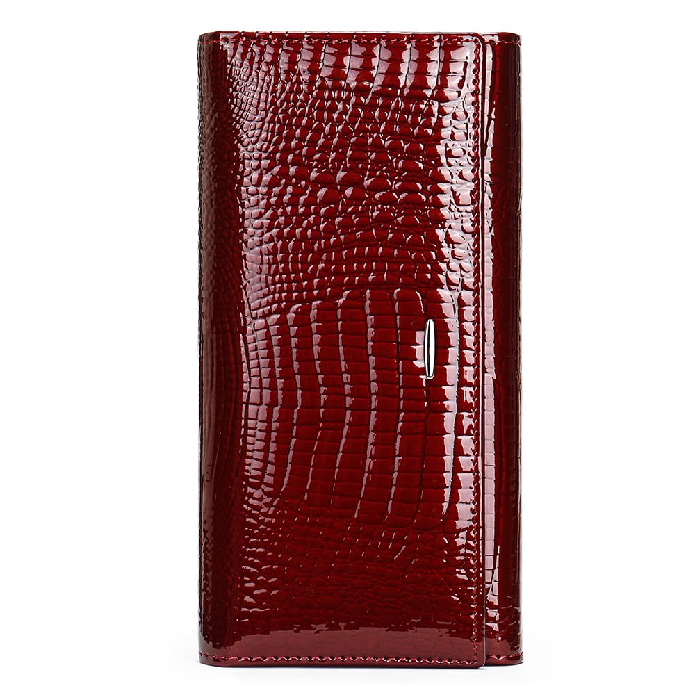 Slim Leather Trifold Wallet With Card Holder