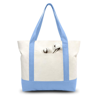Canvas Tote Bag With External Pocket