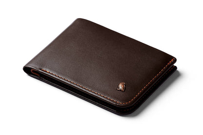 Slim RFID Leather Bifold Wallet With Hidden Pocket