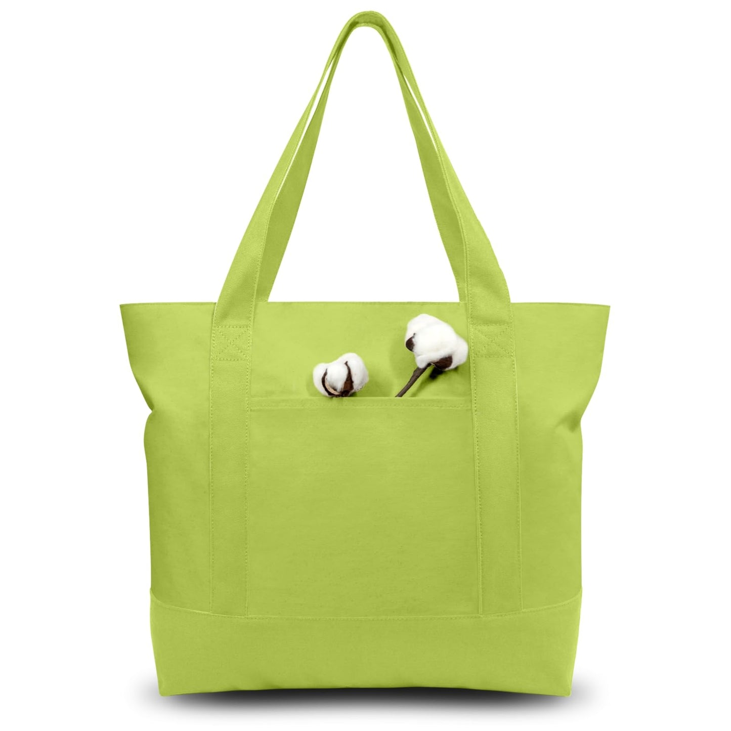 Canvas Tote Bag With External Pocket