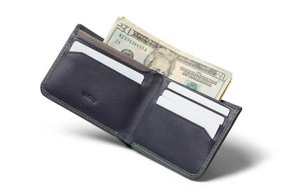 Slim RFID Leather Bifold Wallet With Hidden Pocket