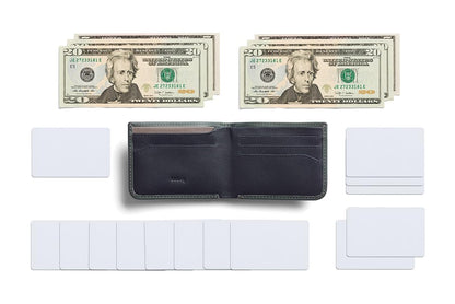 Slim RFID Leather Bifold Wallet With Hidden Pocket