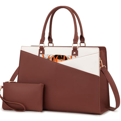 Waterproof Leather Laptop Tote Bag