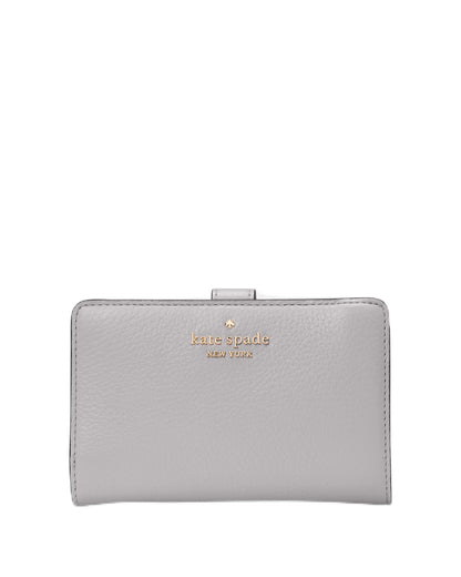 Pebbled Leather Compact Bifold Wallet
