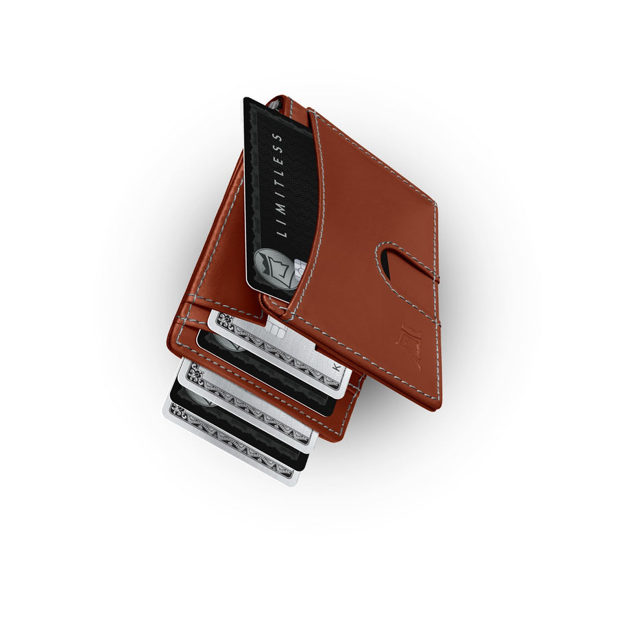 Slim Leather Money Clip Wallet With RFID Protection