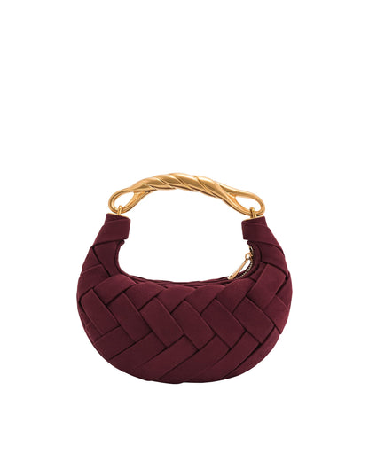 Woven Texture Top Handle Handbag
