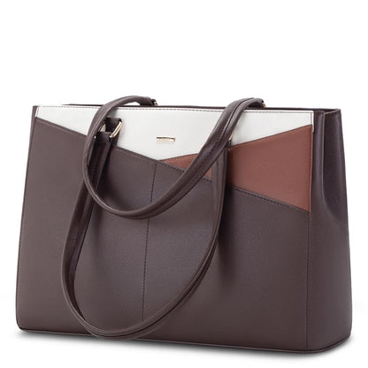 Waterproof Leather Laptop Tote Bag