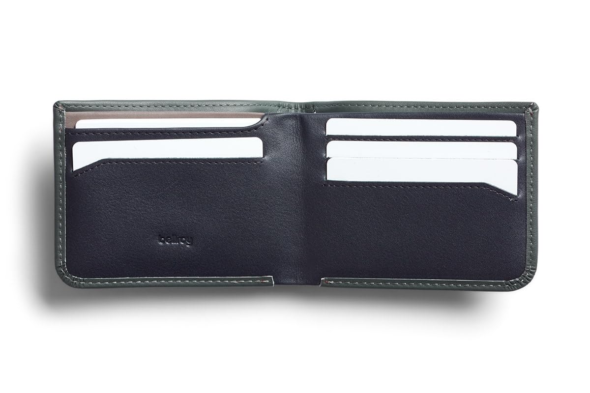 Slim RFID Leather Bifold Wallet With Hidden Pocket