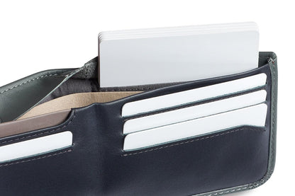 Slim RFID Leather Bifold Wallet With Hidden Pocket