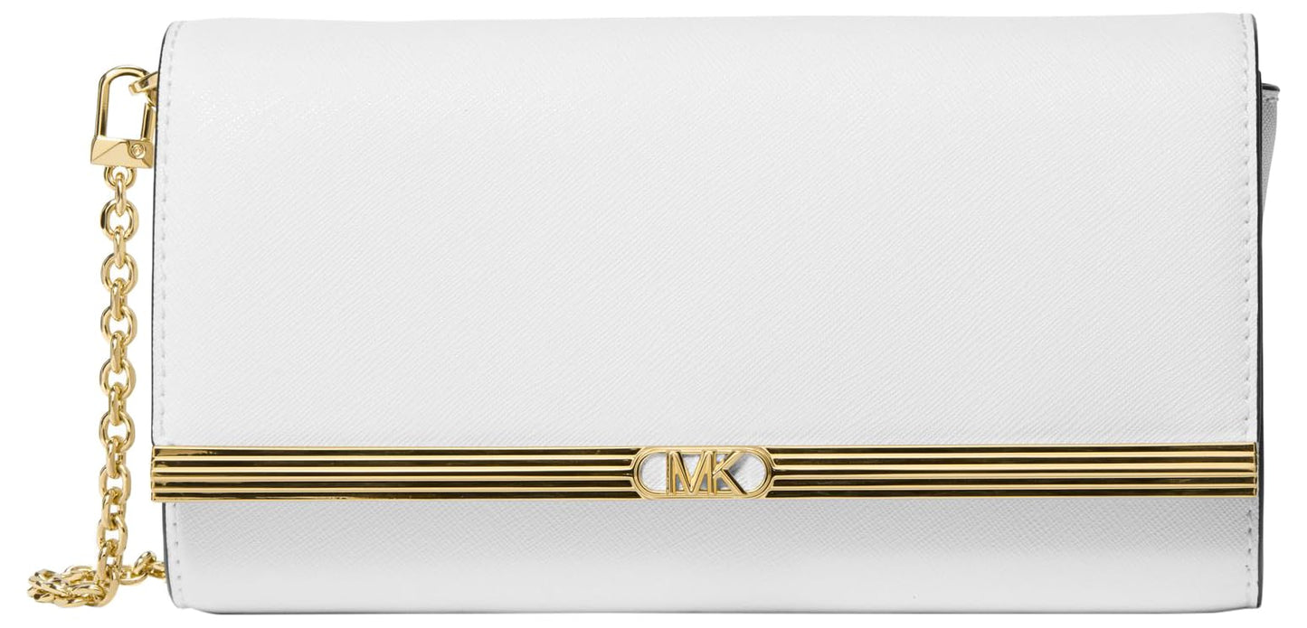 Large Leather Clutch Bag With Wrist Strap