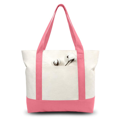 Canvas Tote Bag With External Pocket