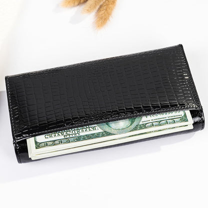 Slim Leather Trifold Wallet With Card Holder