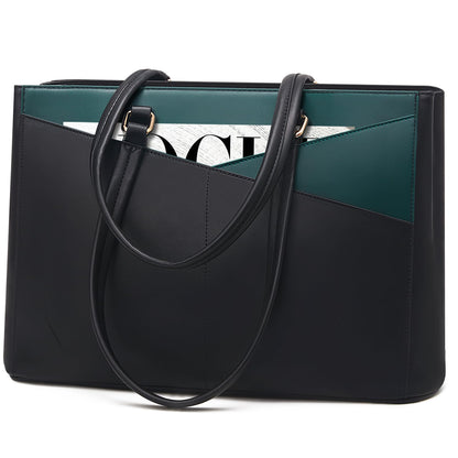 Waterproof Leather Laptop Tote Bag