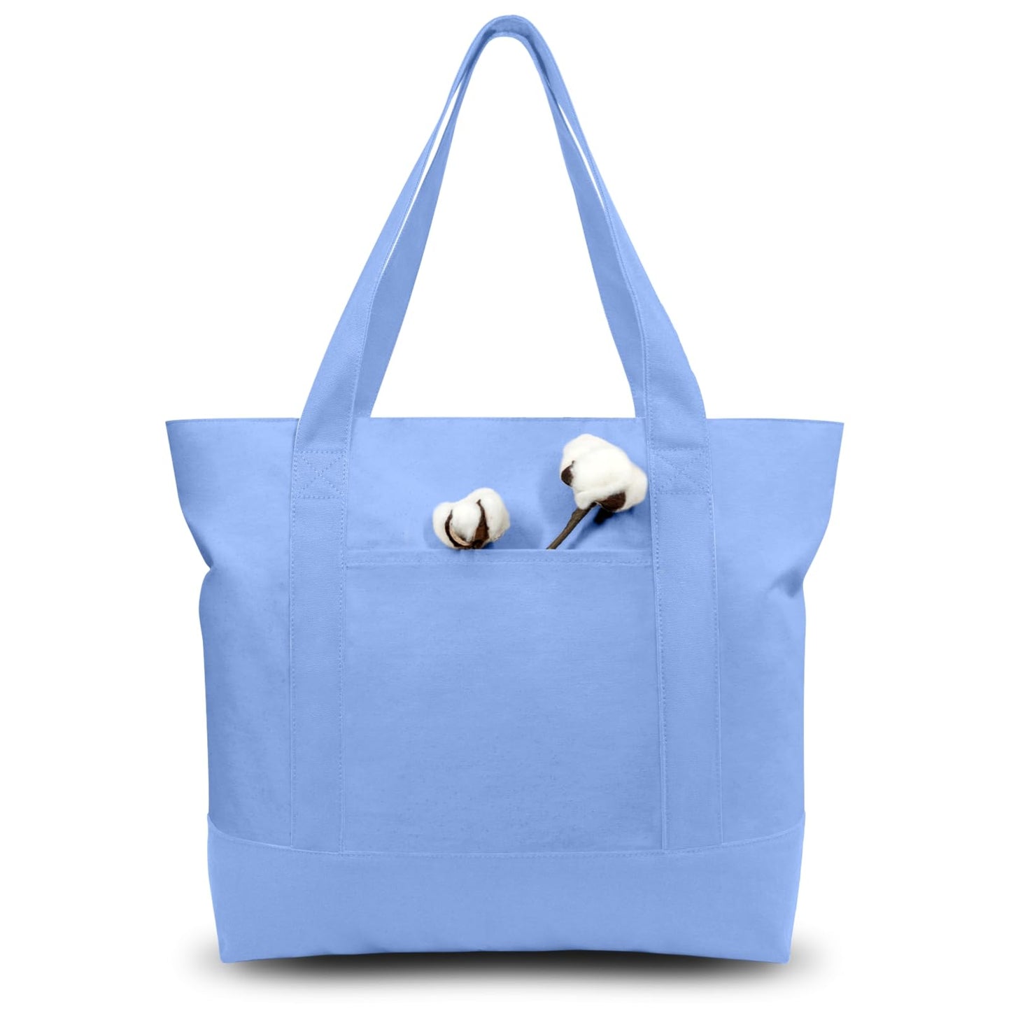 Canvas Tote Bag With External Pocket