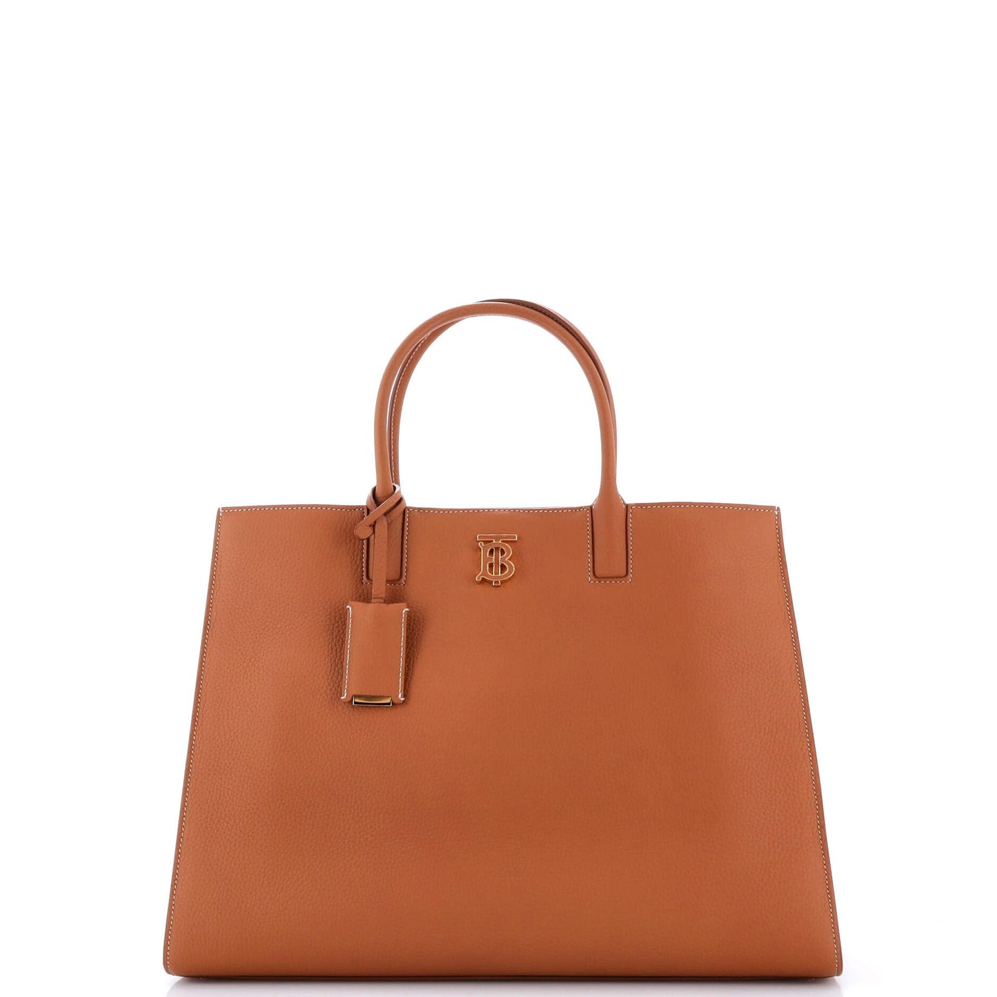 Medium Leather Structured Tote Bag