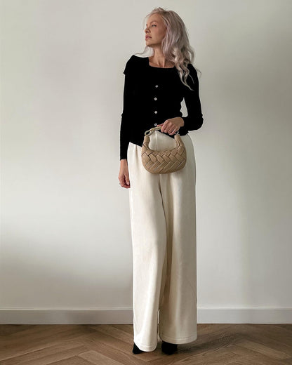 Woven Texture Top Handle Handbag