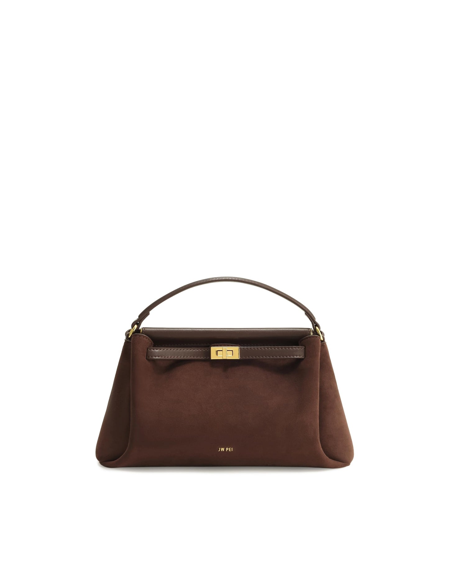 Top Handle Leather Bag With Structured Silhouette