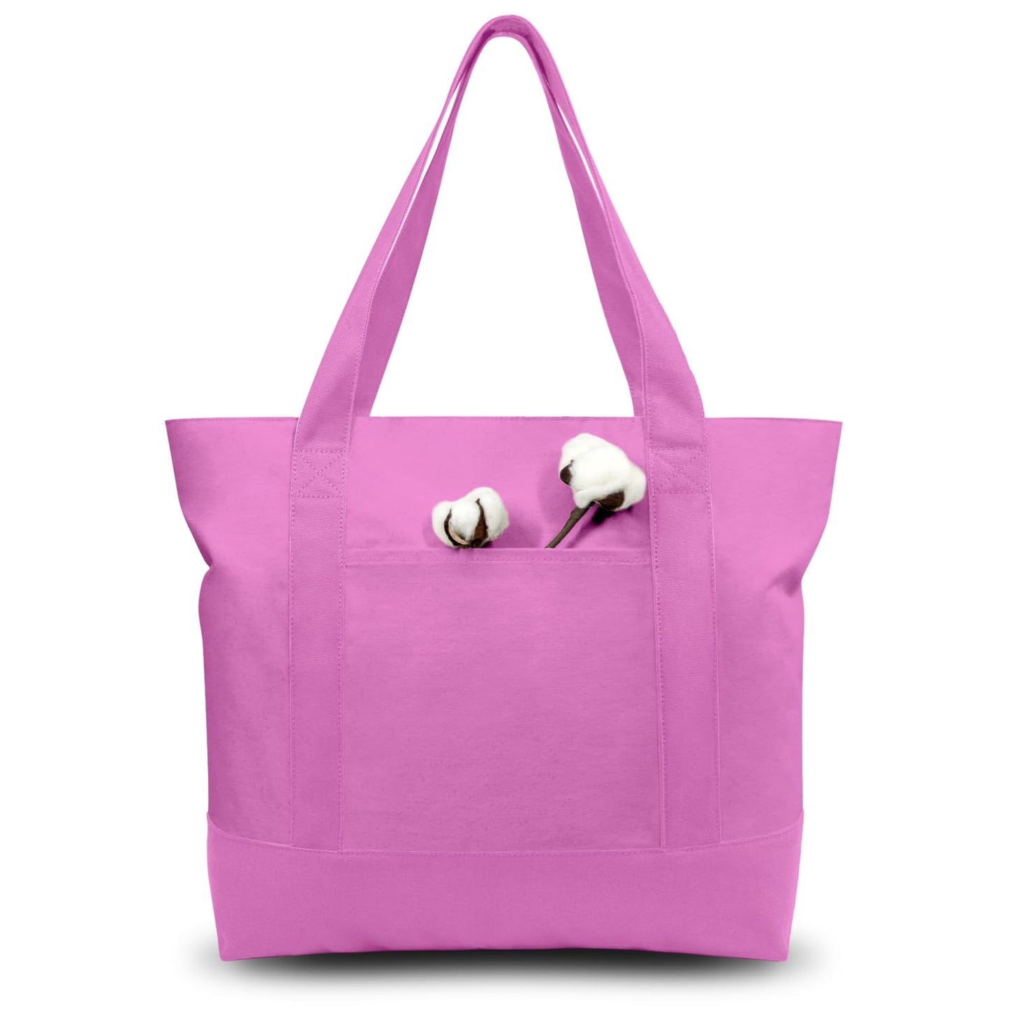 Canvas Tote Bag With External Pocket